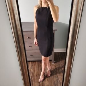 Kathryn Conover Black Open Beaded Back Dress